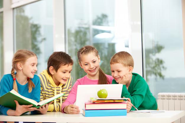 Students learning with technology
