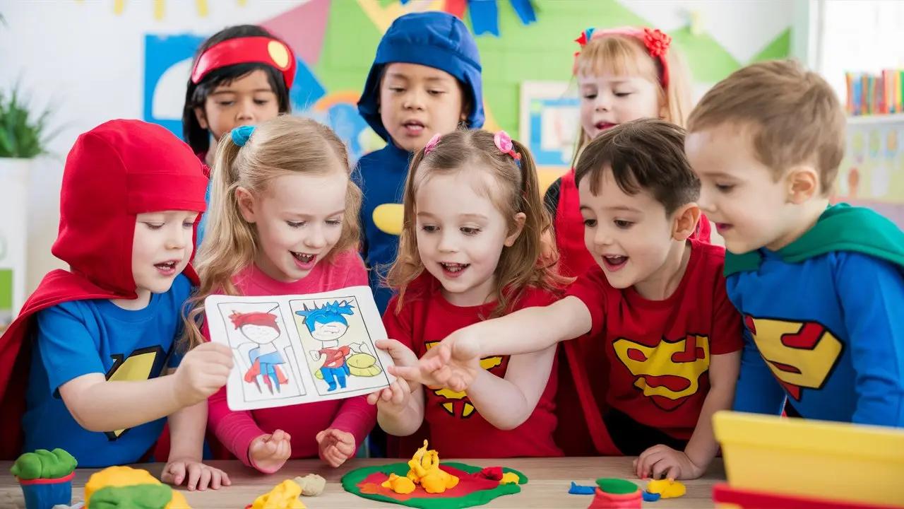 Students developing social skills